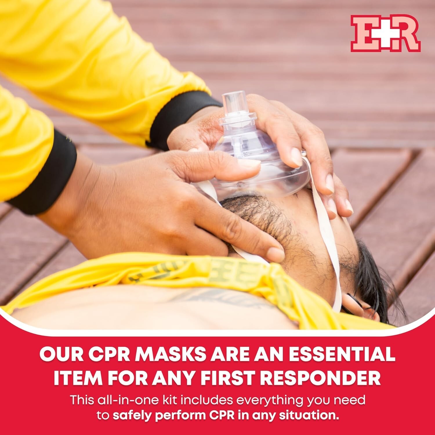 Disposable CPR Mask Combo for Adults & Infants with Gloves - Emergency Ready