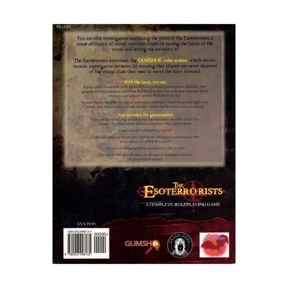 Pelgrane Esoterrorists Esoterrorists (1st Ed) VG+
