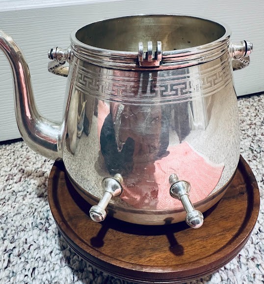 Henniger Antique Silver Plated Tilting Teapot