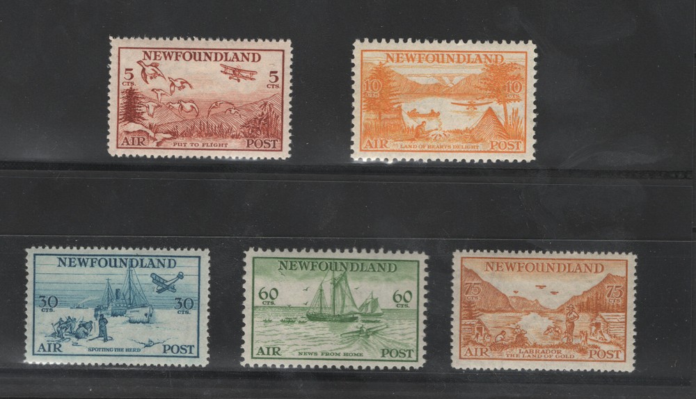 Newfoundland #C13 - #C17 Very Fine Never Hinged Set