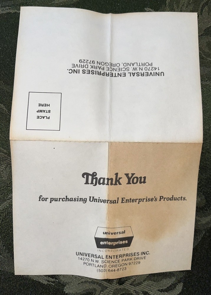 VTG Universal Enterprises Clamp On Current Probe Accessory W/ Case & OpBook