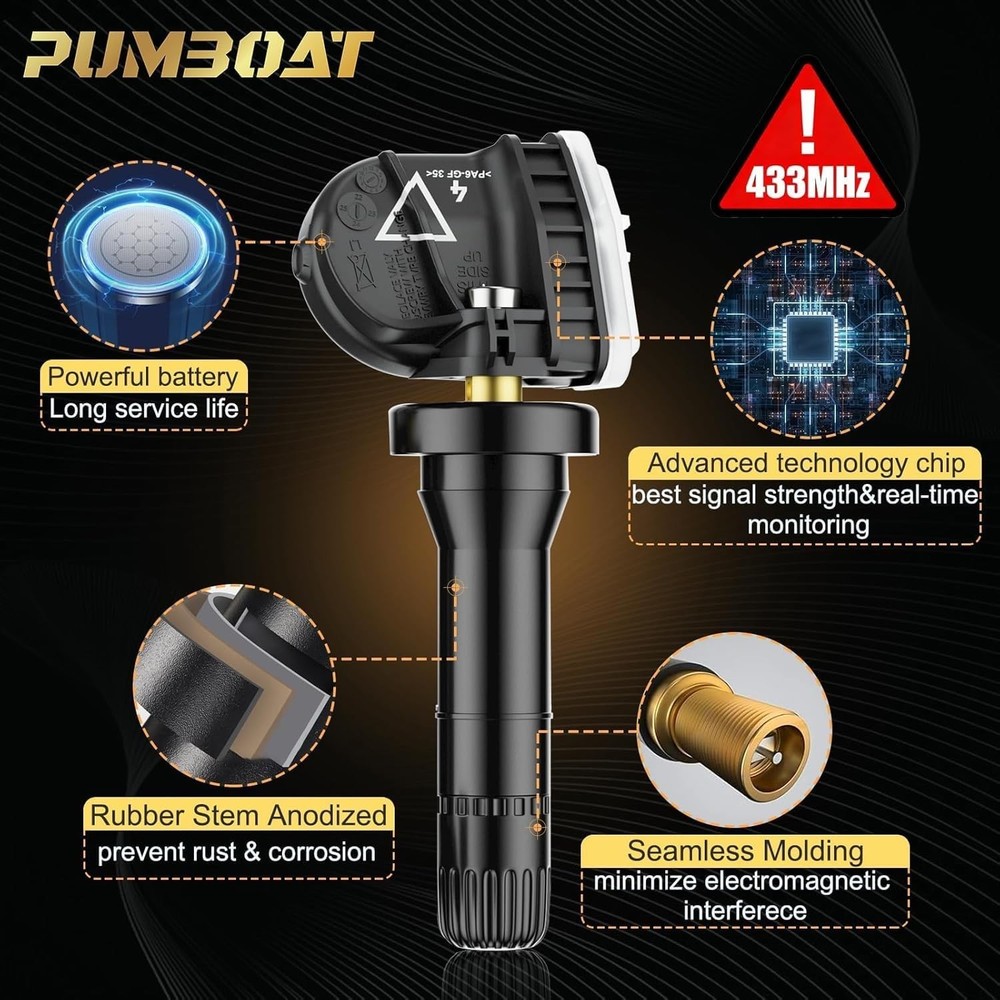 TPMS GM Pre-Programmed Tire Sensor Compatible with:➥Chevrolet Silverado 1
