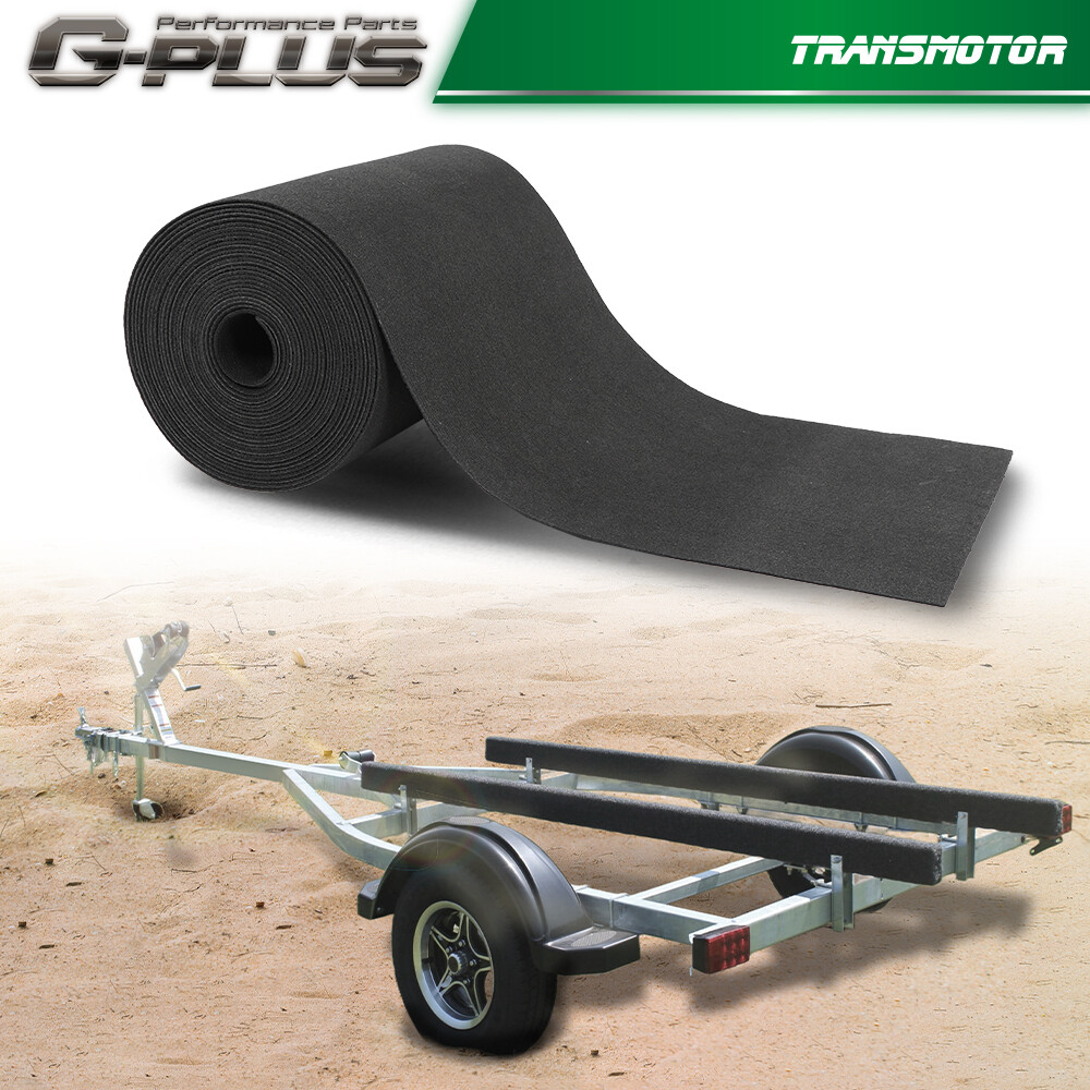 18" x 50' Ribbed Bunk Carpet / Marine Boat Trailer Runners / Outdoor - Black NEW