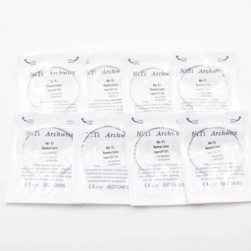 Dental Orthodontic Rectangular Niti Alloy Reverse Curve Arch Wire 2 Pcs/Pack