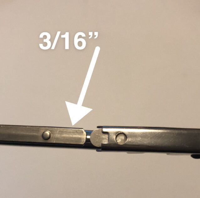 Windshield Wiper Blade 11" SS Flat Windows - Rectangular Mount w/ Locking Dot