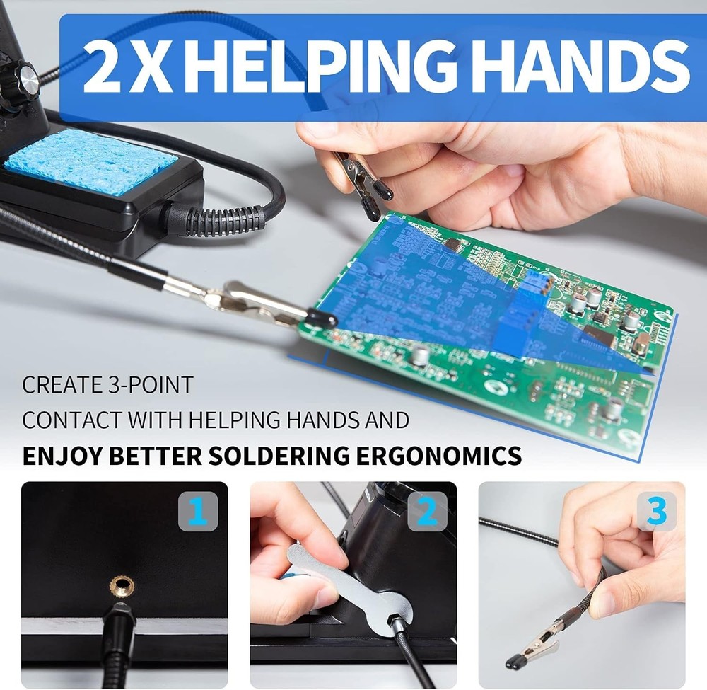 Digital Soldering Iron Station Kit with Adjustable Temperature Control & Display