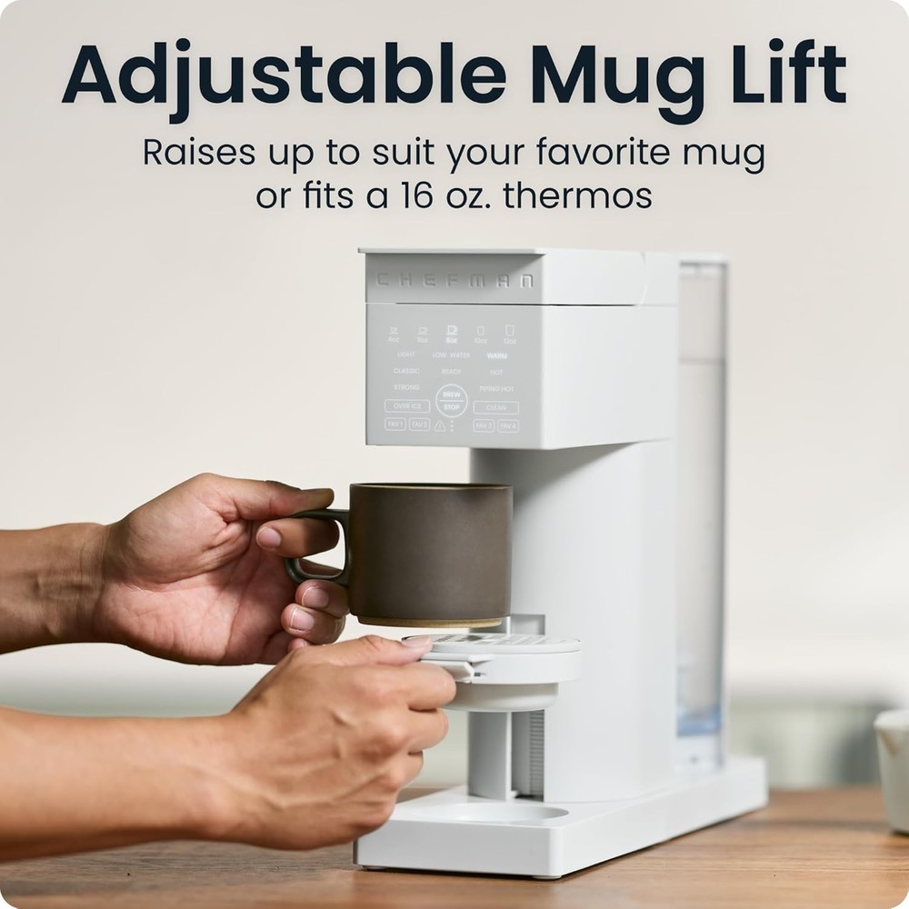 Caffeinator Single Serve Coffee Maker, Brew Kcups & Grounds, Drip Coffee Mach...