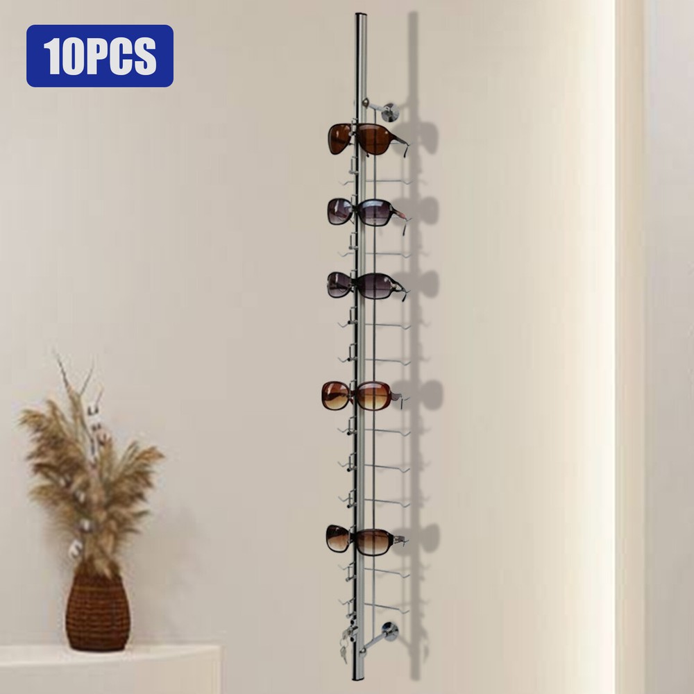 10Pcs 14 Frames Rack Sunglasses Display Eyewear Eyeglasses Holder Lockable