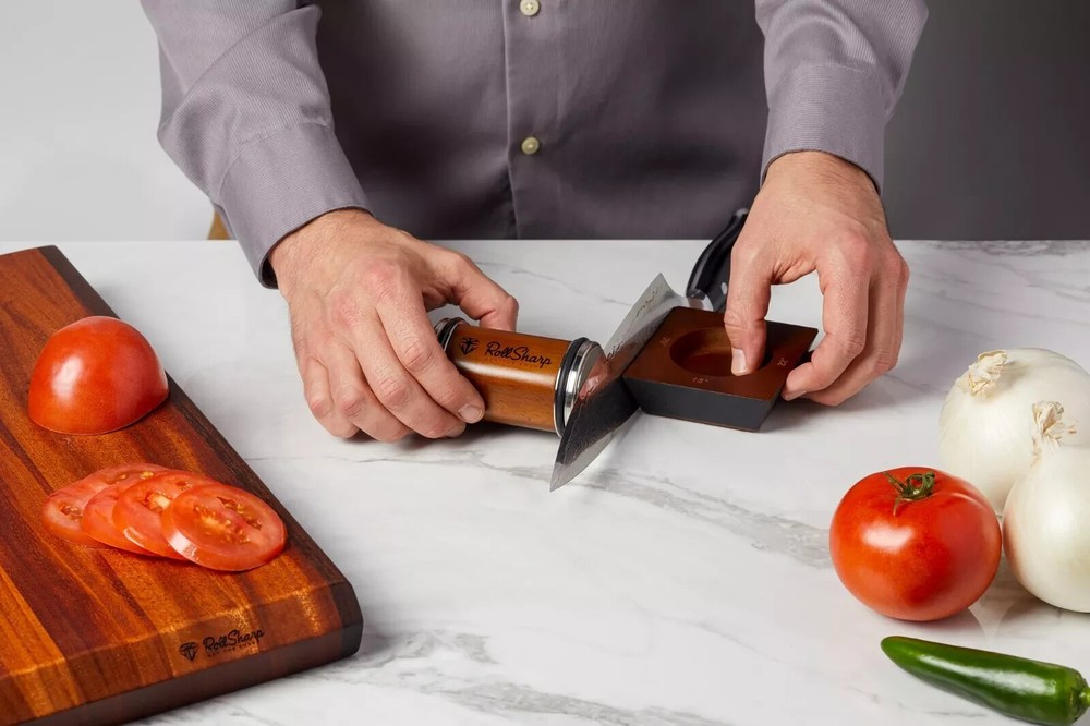 Original RollSharp - Rolling Knife Sharpener Get the Edge - Sharp Kitchen Knives