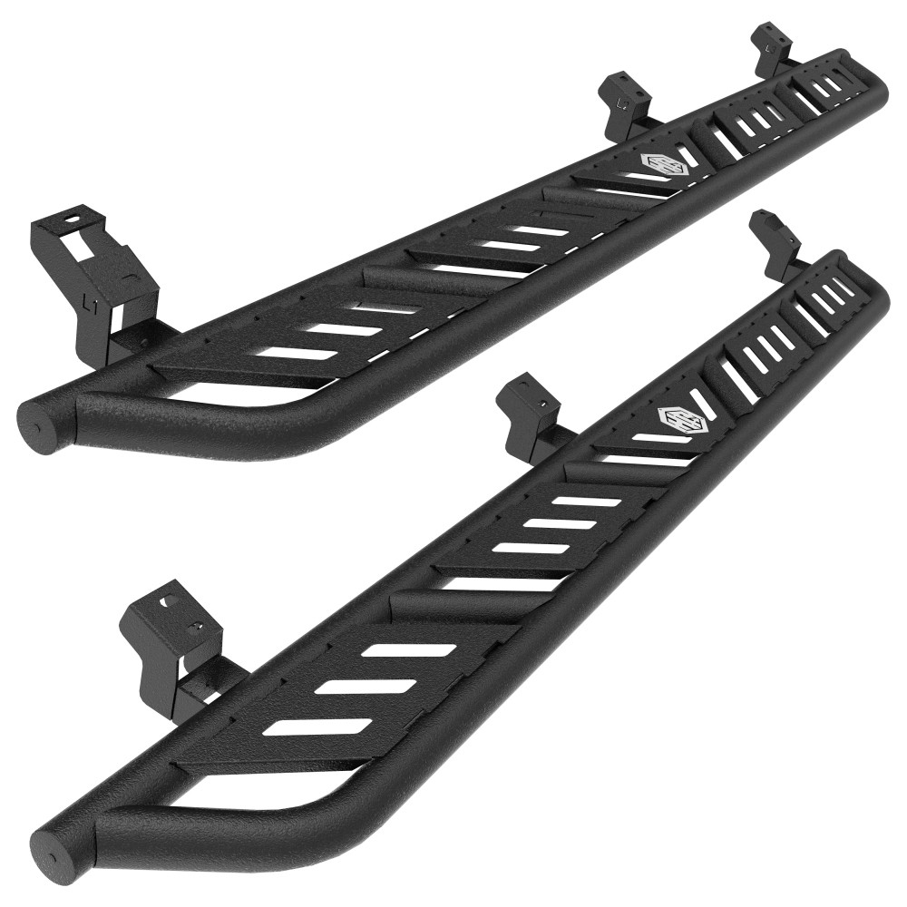 FIT 2007-2021 TOYOTA TUNDRA CREW CAB 4-DOOR 2PCS STEEL SIDE STEPS RUNNING BOARD