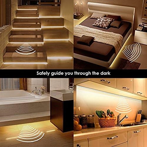 Motion Activated LED Bed Light Sensor Night Strip Auto Shut Off