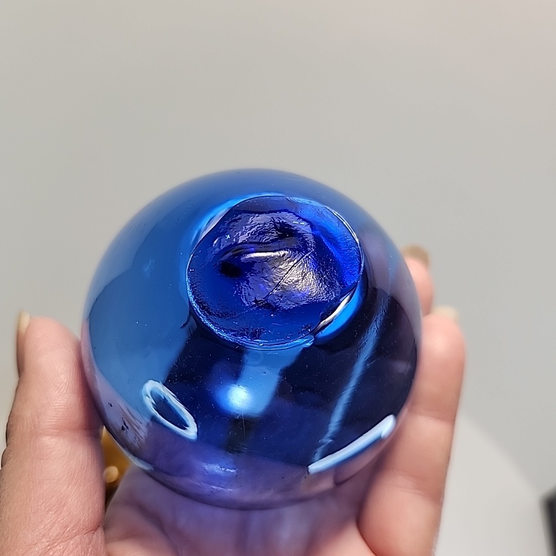 Vintage Japanese Fish Net Floats Hand Blown Glass Lot of 4