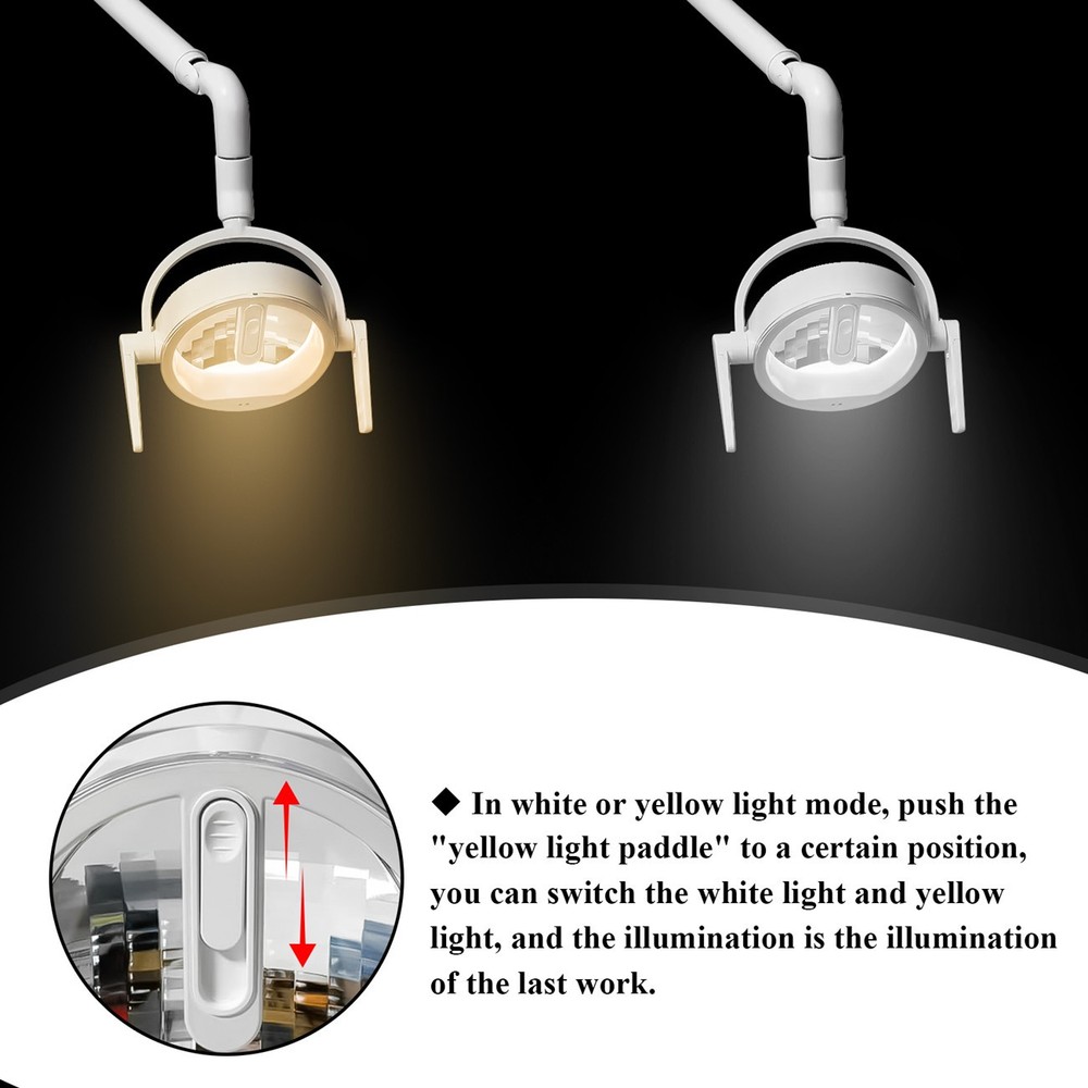 Wall Mounted Dental Shadowless Operating Sensor Light LED Oral Lamp With Bracket