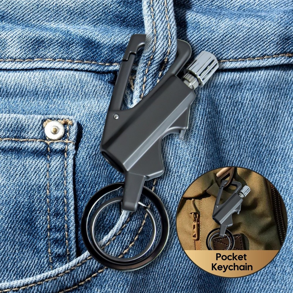 Entrq 2 Pack Permanent Match Infinity Lighter, Small, Black