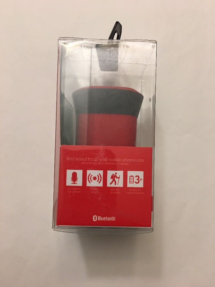 iFROGZ MASSIVE SOUND BLUETOOTH WIRELESS SPEAKER W/MIC, IFTPBL-RDO, RED