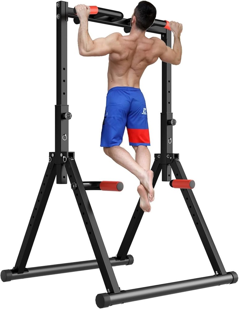 Power Tower Pull Up Bar Free Standing Adjustable Foldable Pull Up Station Home