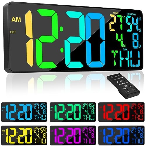 [Oversized] 18" Digital Wall Clock Large Display, 11 RGB 18 inch Basic Model
