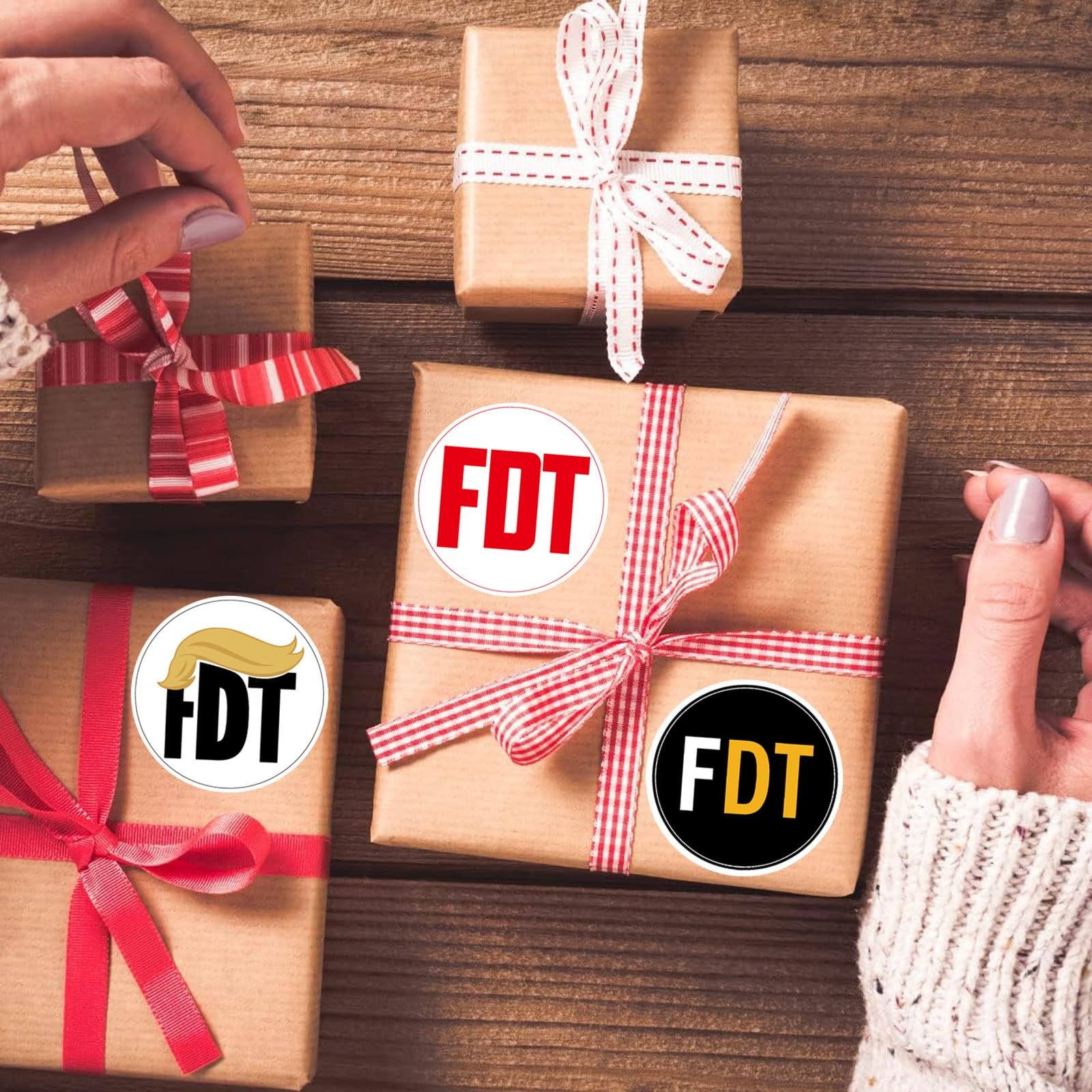 FDT Anti Tr××p Stickers Roll 500Pcs - 1.5in x 3.8cm, Multicolor