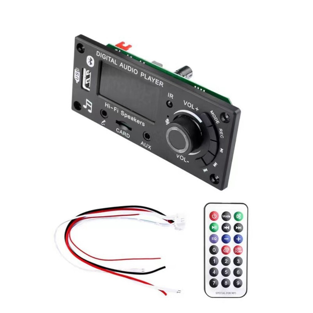 DC7-25V Car Bluetooth MP3 Amplifier Decoding Board 2*50W FM Audio Decoder+Remote