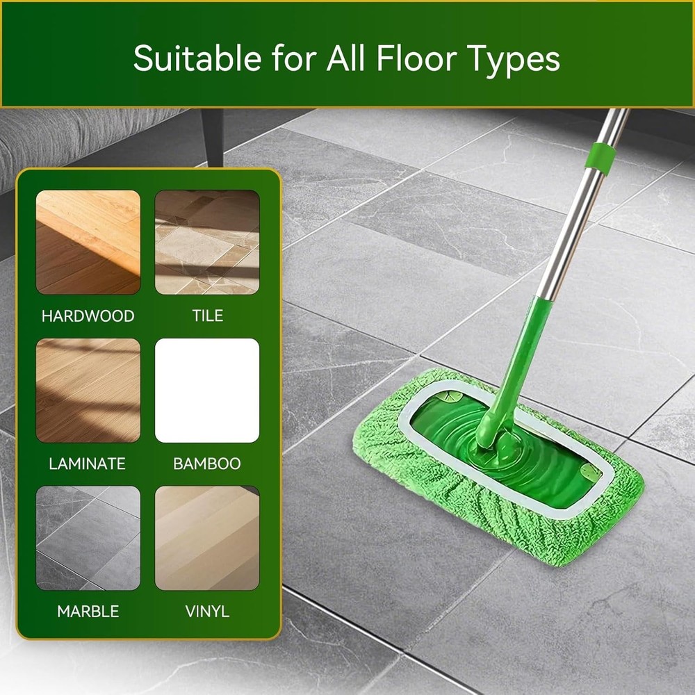 Microfiber Mop Pads for Swiffer - Reusable 3 Pack Washable