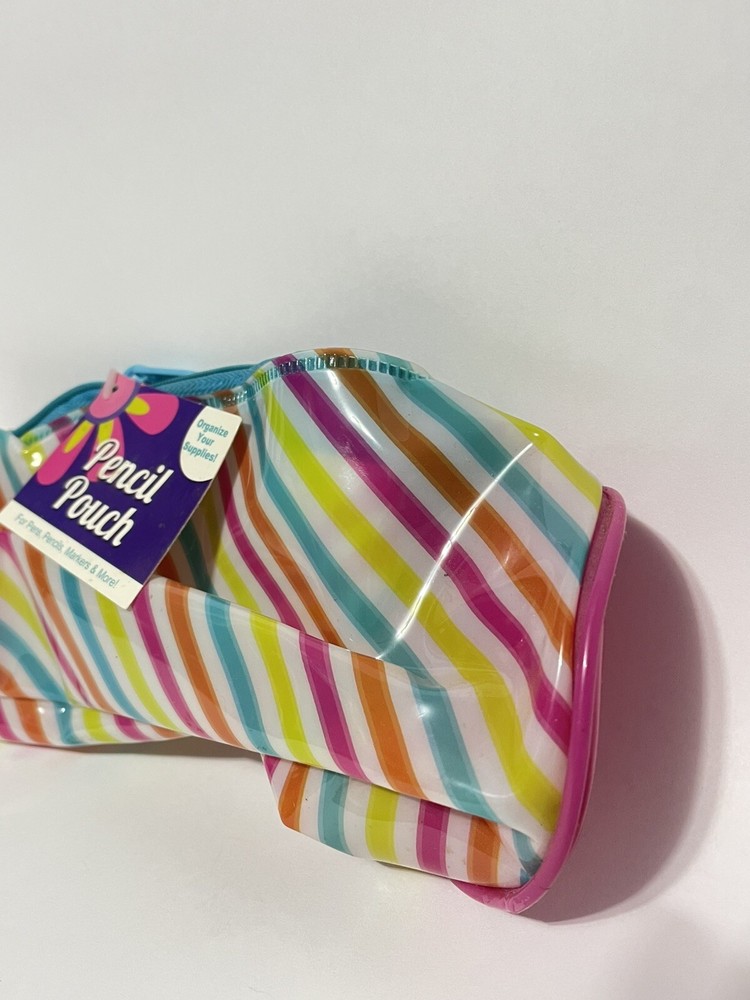 Pencil Pouch, Colorful, Plastic