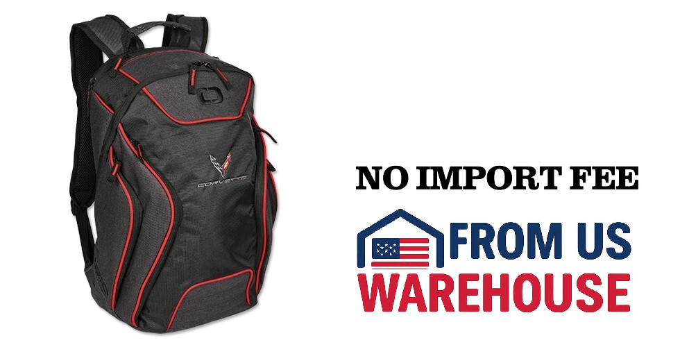 2020 C8 Corvette OGIO Backpack with Corvette Crossed-Flags Logo