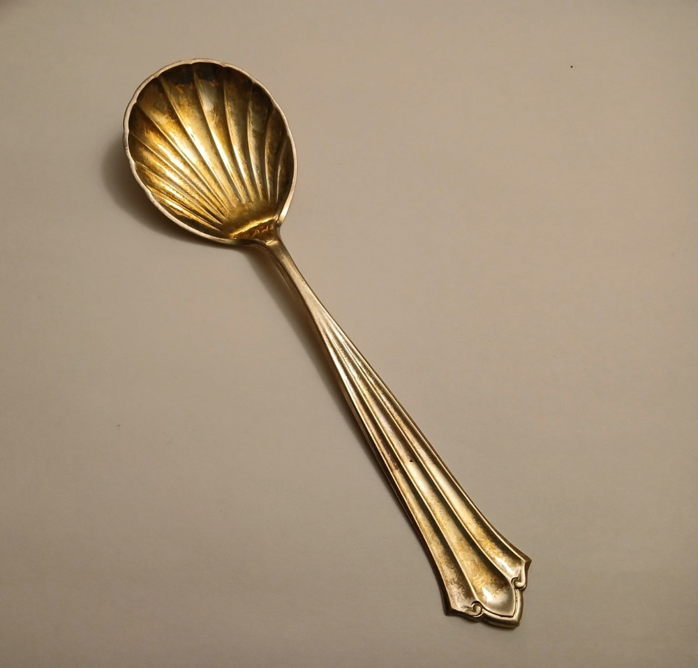 NORWAY MADE 830 SILVER BERRY SPOON.