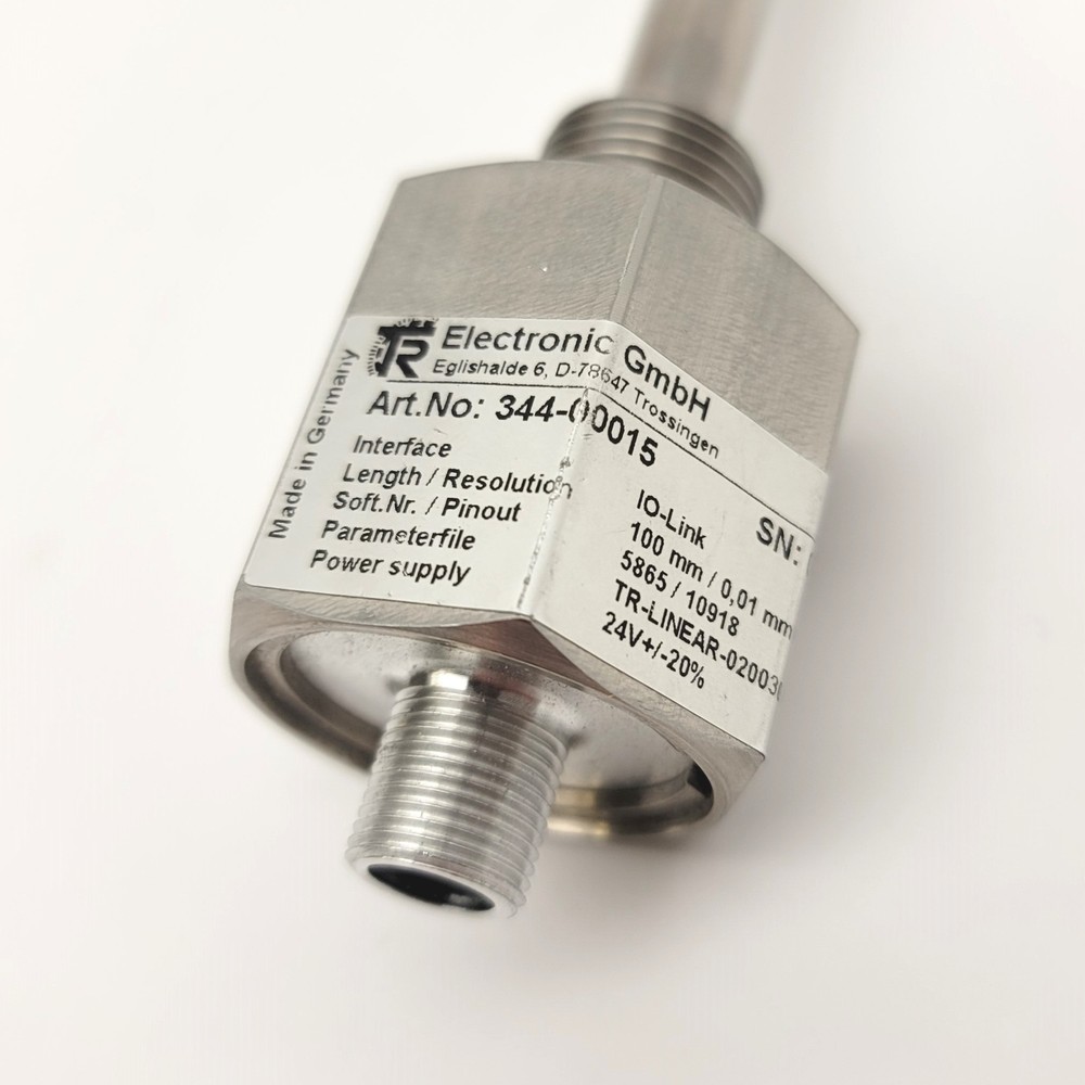TR Electronic 344-00015 Analog Linear Encoder IO-Link, 100mm Length, M12 4-Pin