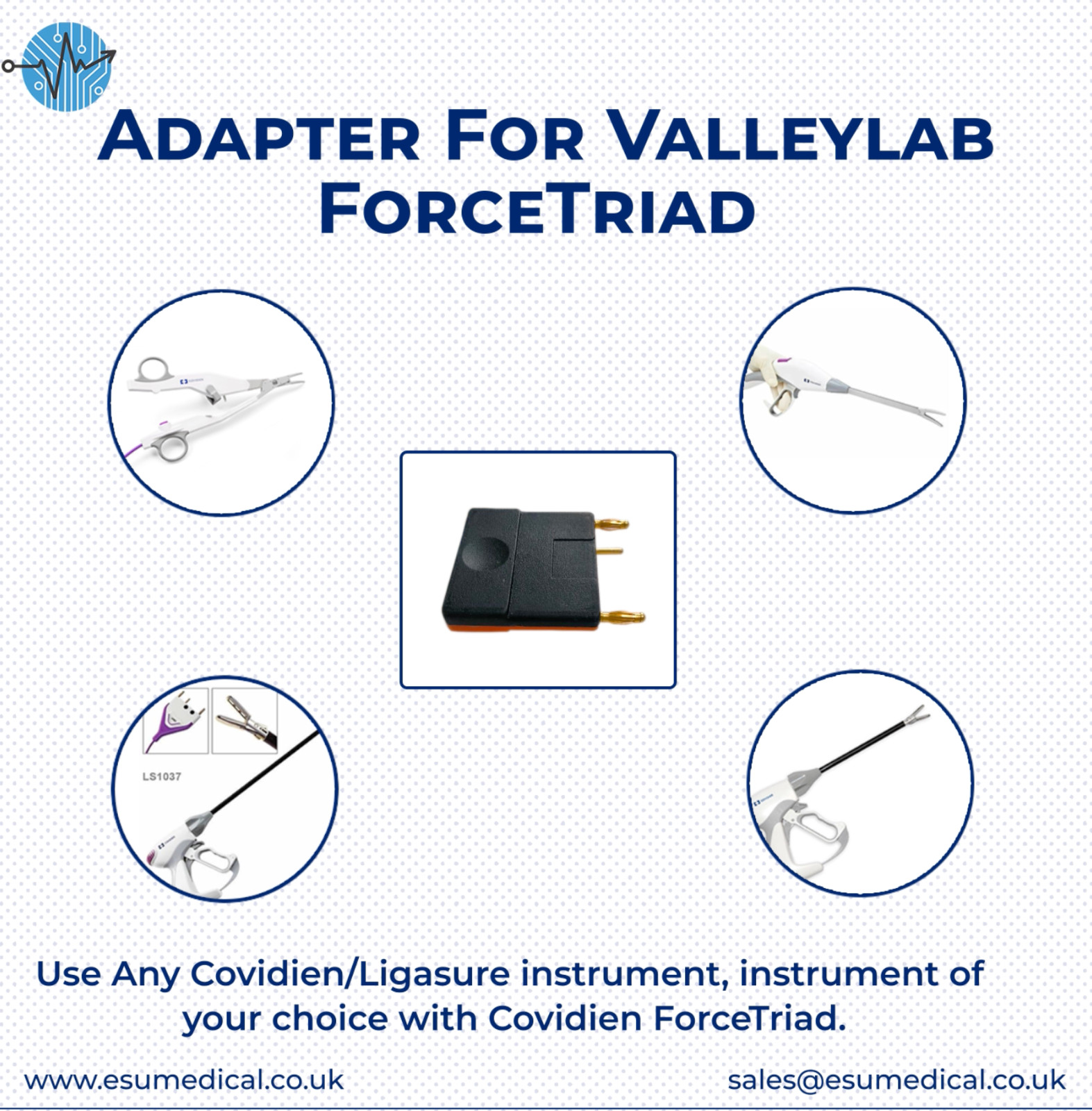 Connector for ForceTriad -Adapter for all Ligasure™ instruments/multiple times