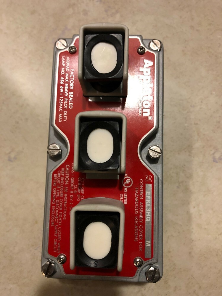 appleton hazardous location  3 pushbutton control station