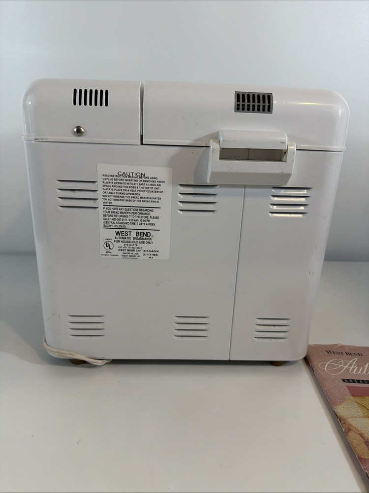 West Bend Automatic Bread & Dough Maker Model 41040 Bread Machine Tested Works
