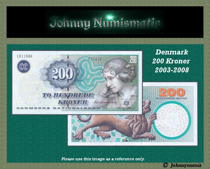 Denmark 200 Kroner 2008 UNC