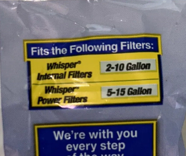 New Tetra Whisper Filter Cartridges Medium 2 Pack