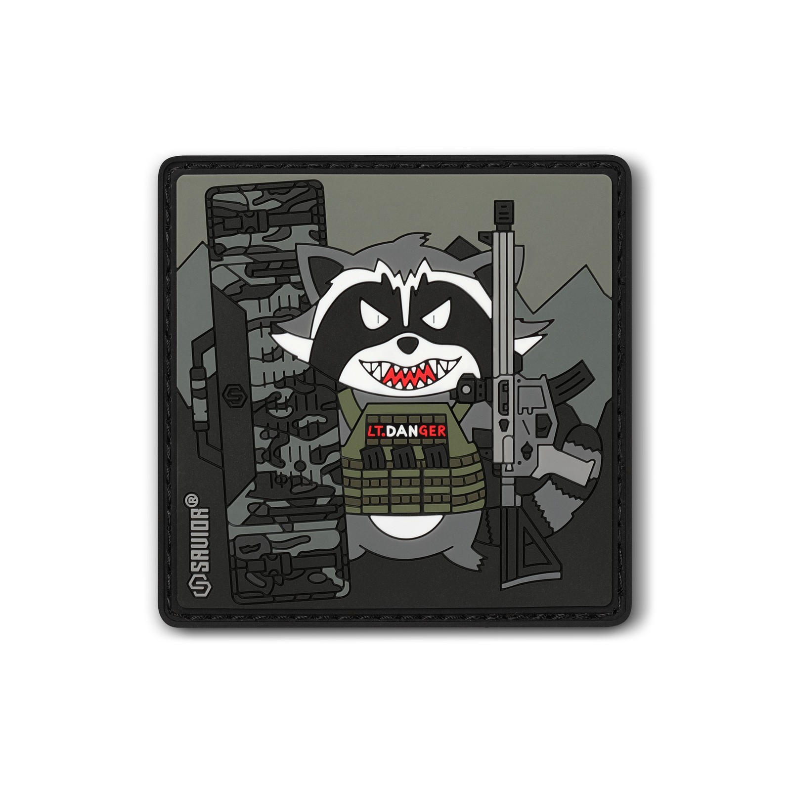 [SAVIOR] Trash Panda Tactical Morale PVC Patch Rubber w/ Hook Back Panel Fun