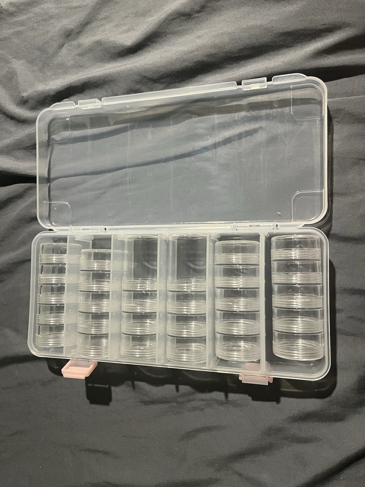 Clear Plastic Bead Storage Organizer Box with Multi-Compartments COMES WITH 2!!!