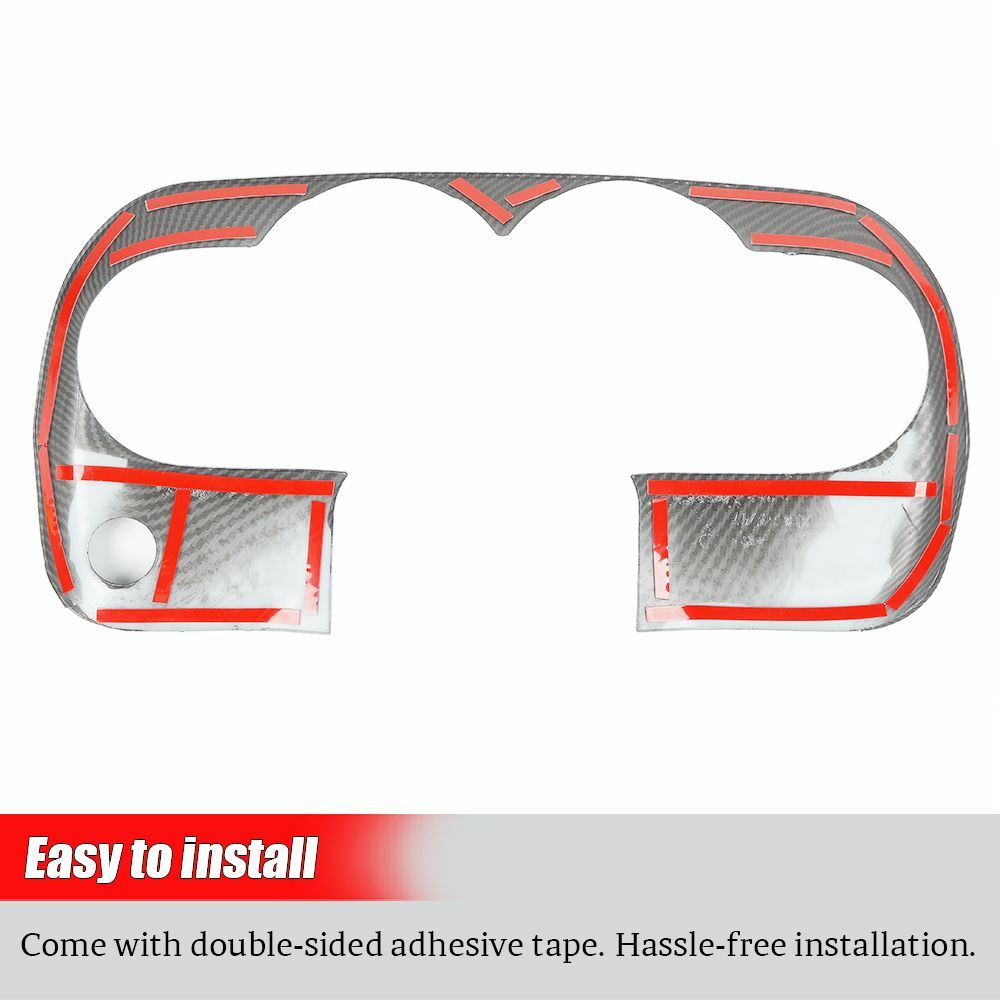 Carbon Fiber Dashboard Panel Trim Instrument Frame For 2009-14 Dodge Challenger