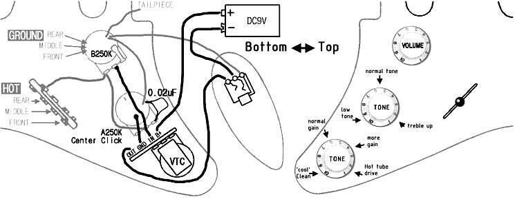 ARTEC VTC - ONBOARD - Vintage Tone Controller ACTIVE CIRCUIT