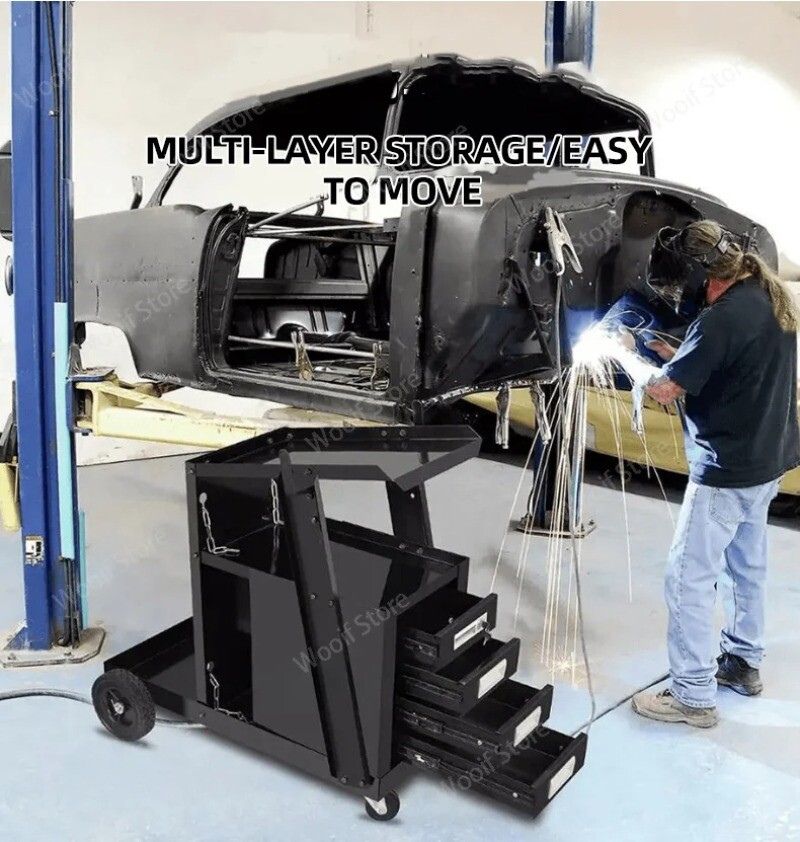 Welding Machine Trolley Welding Driver Pull Mobile Trolley for Car Repair