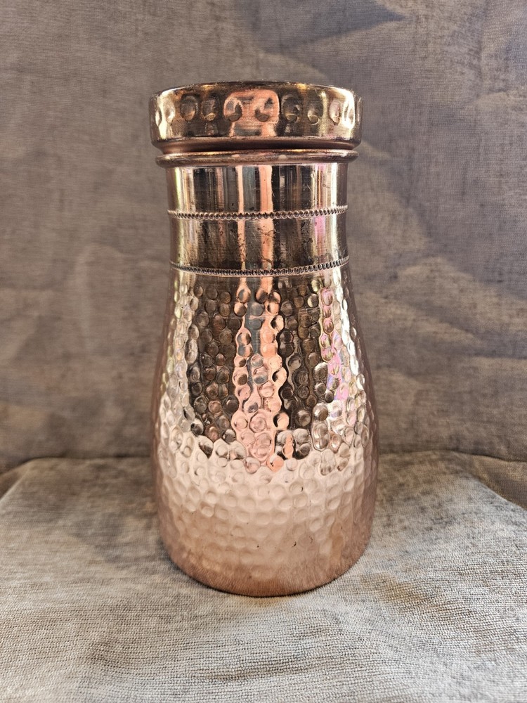 Hammered Copper Jar with Lid