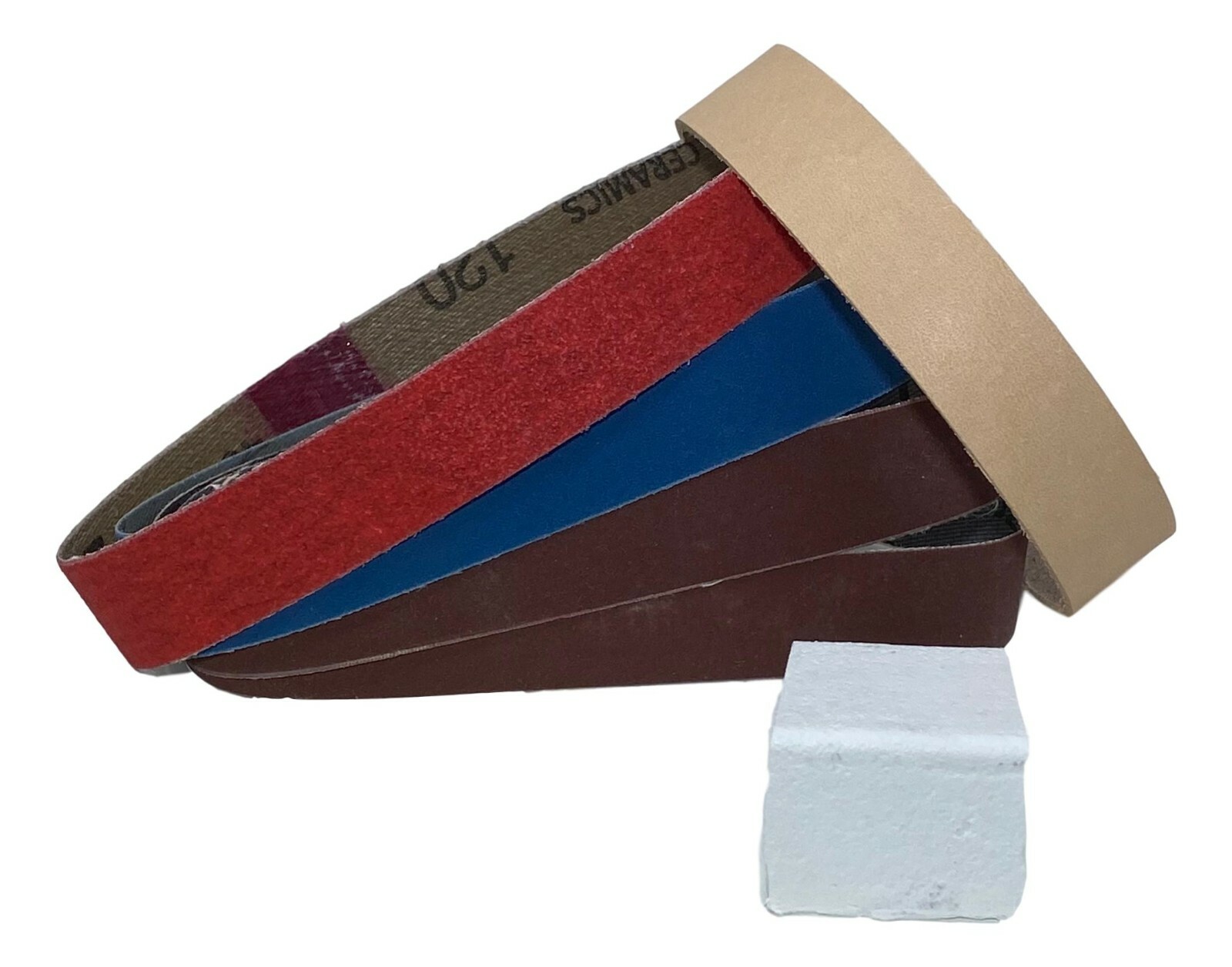 3/4 X 12 Replacement Belt Kit w/ Leather Honing Strop fits Ken Onion Worksharp