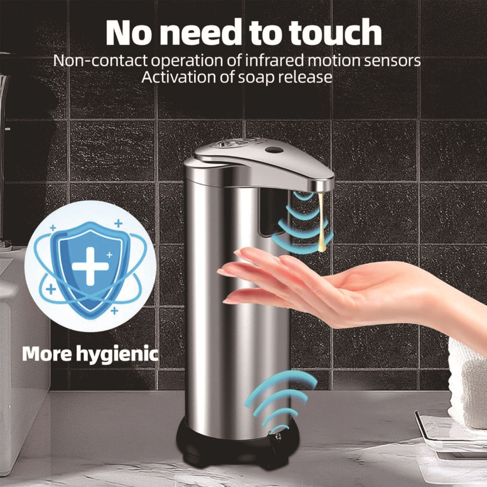 Infrared Automatic Touchless Liquid Soap Dispenser 3 Adjustable Levels Control
