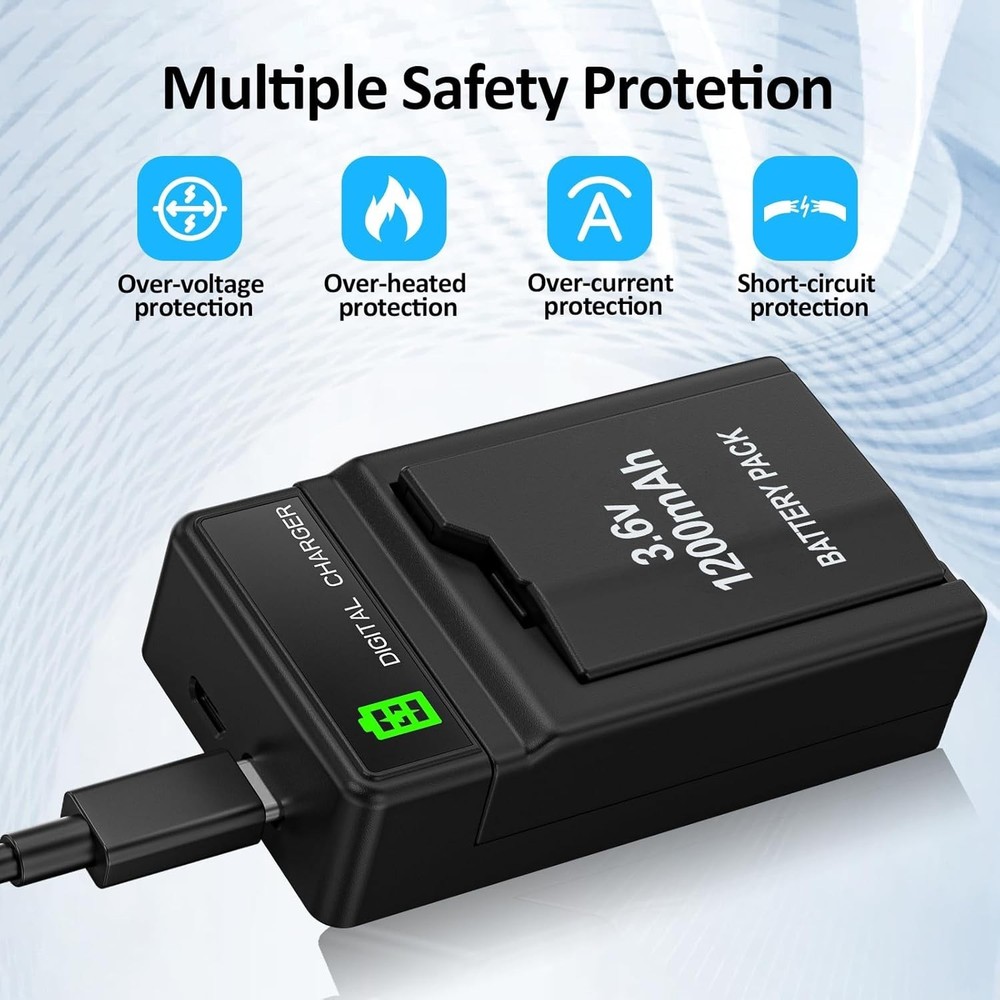 High Capacity 2PCs PSP Battery Pack with Safe Charging Dock for Multiple Models