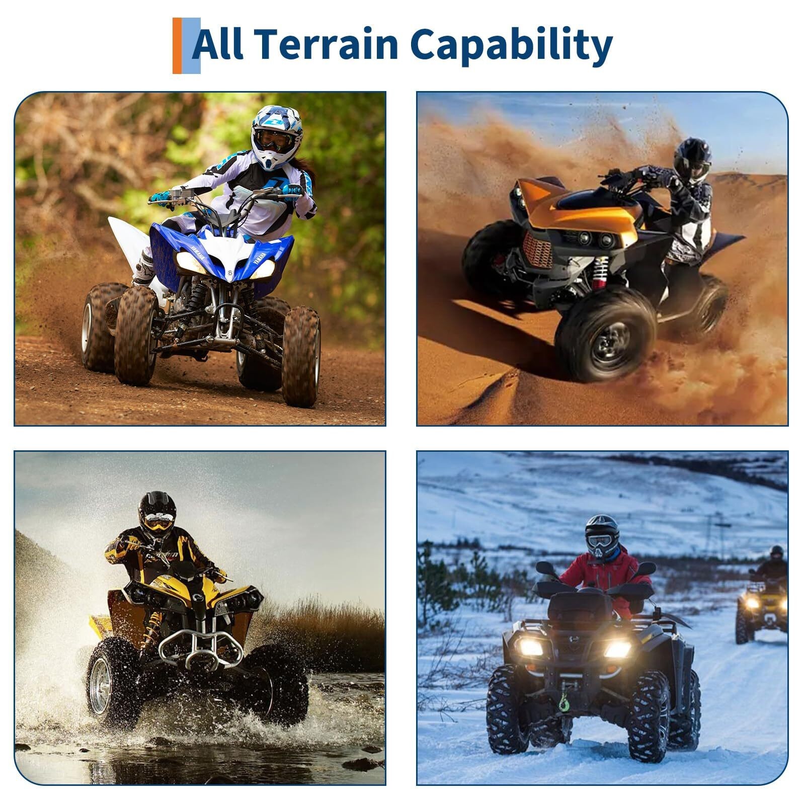 Set 4 27x9-14 27x9x14 & 27x11-14 27x11x14 ATV UTV All Terrain 6PR Mud Trail Tire