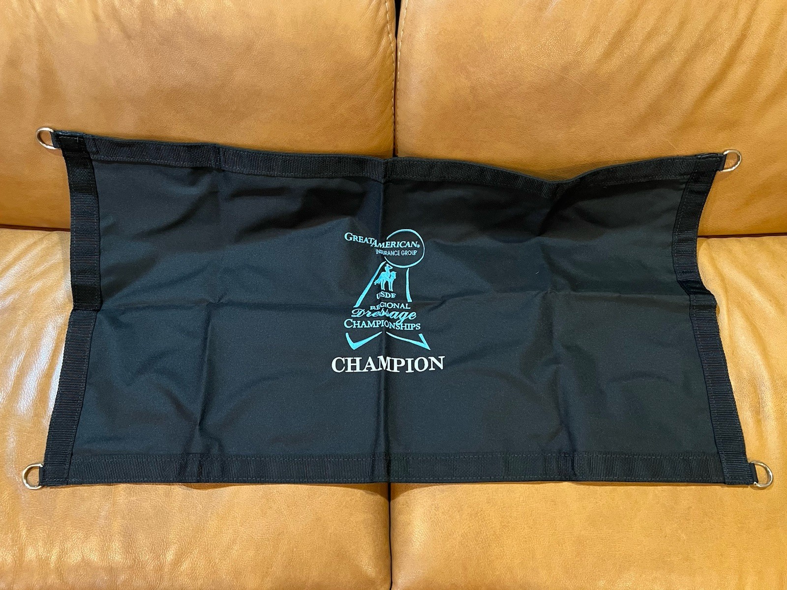 Regional Champion Embroidered Blue, Horse Stall Guard Black