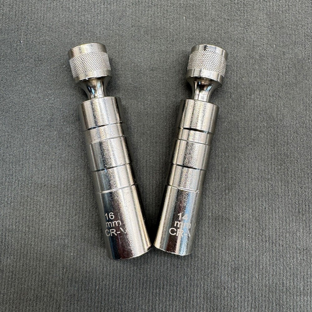 14MM 16MM Thin Wall Magnetic Swivel Spark Plug Socket 12-Point Removal Tool US