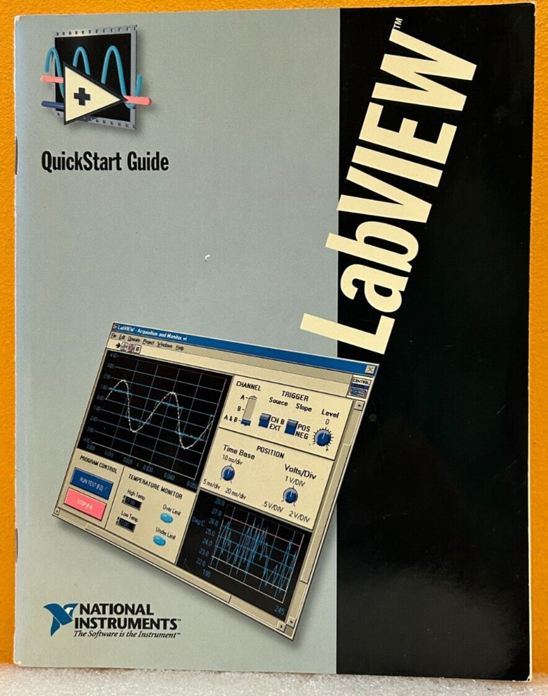 National Instruments 321527B-01 1998 LabView Quick Start Guide Manual.