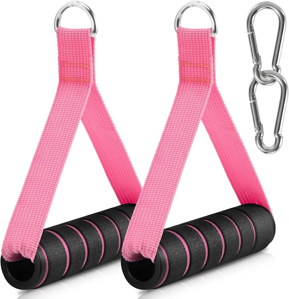2 Pack Upgraded Exercise Handles Gym Handle Equipment Cable Machine Attachments