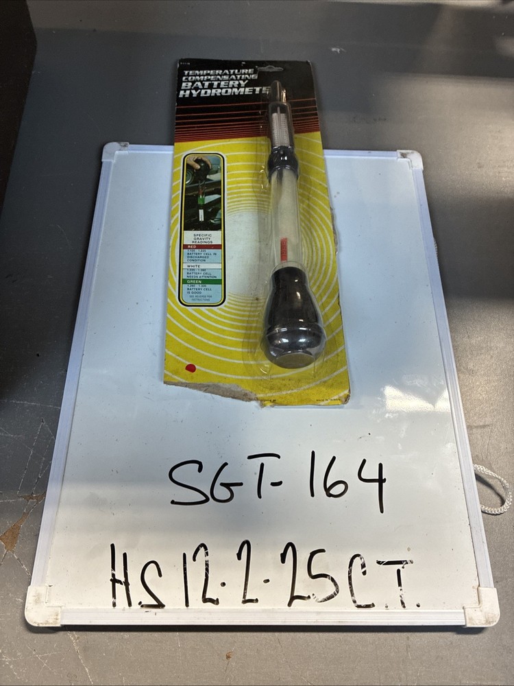 Custom Accessories 41119 6V Analog Compensating Battery Hydrometer New in Pkg.