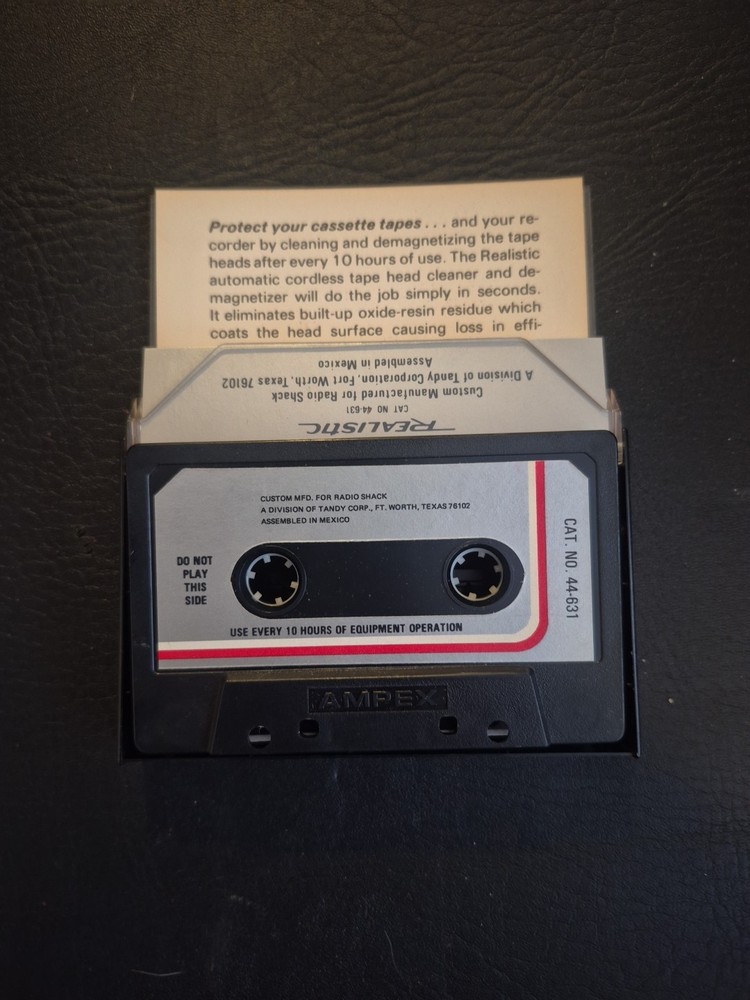 Realistic Cordless Cassette Head Cleaner And Demagnetizer