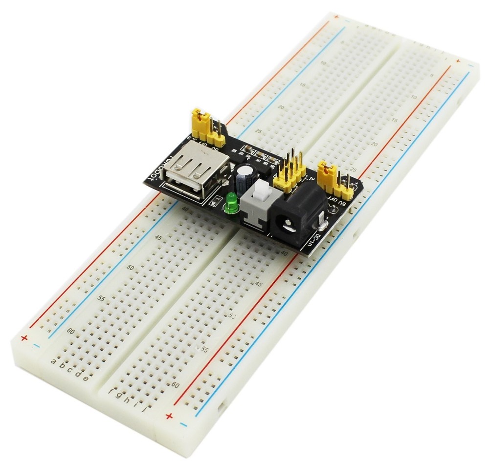 MB102 Breadboard Power Supply Module 3.3/5V+ Solderless Bread board PCB 830Point